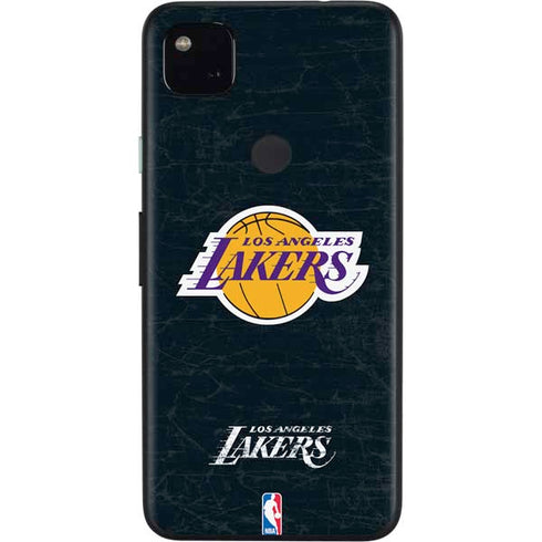 NBA Los Angeles Lakers Black Primary Logo Google Pixel 4a Skin